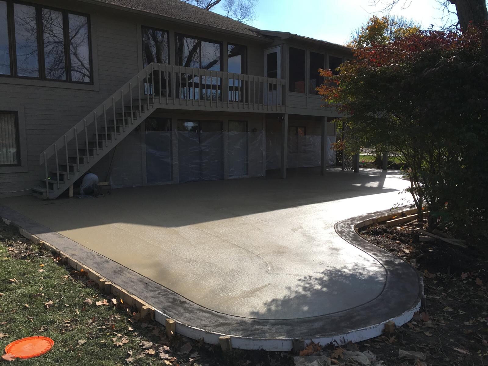 Concrete back patio